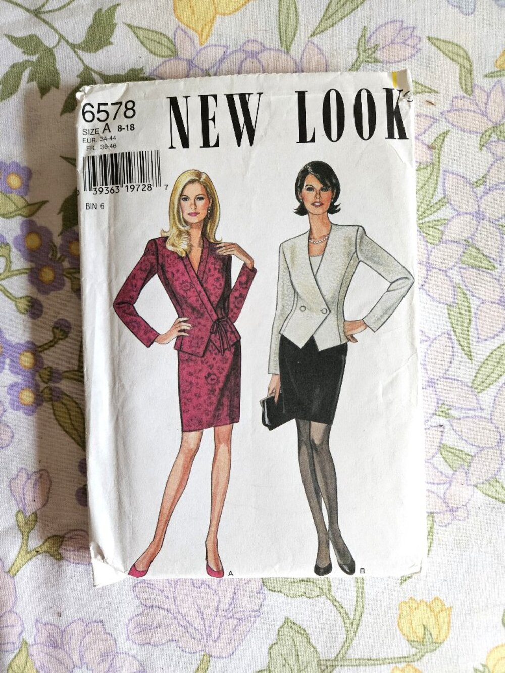Vintage 1990s Sewing Pattern UNCUT New Look 6578 Size 8-18